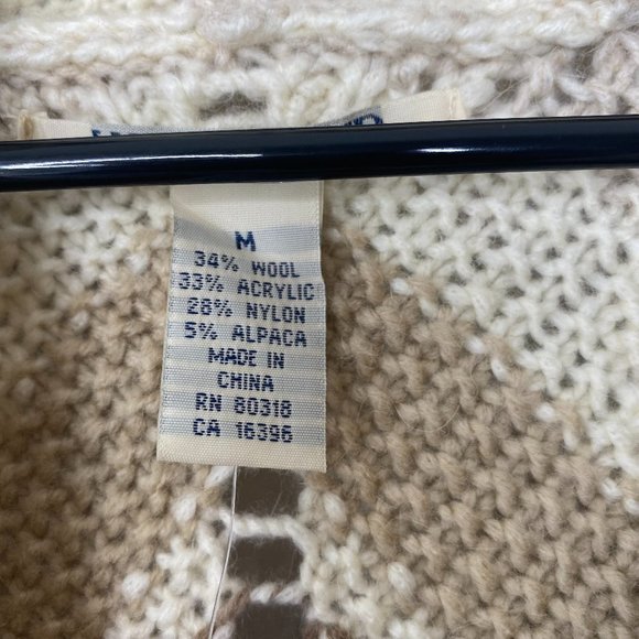 Lucky Brand Open Knit Cardigan with tie waist size medium - Picture 7 of 8